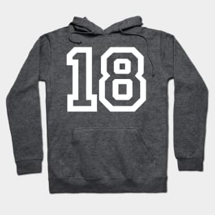 Sports Shirt #18 (white letter) Hoodie